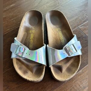Birkenstock Madrid silver Sz 37 (7us)